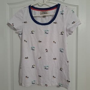 Tommy Bahama x Disney Parks Minnie Mouse tropical print scoop neck top Sz Small